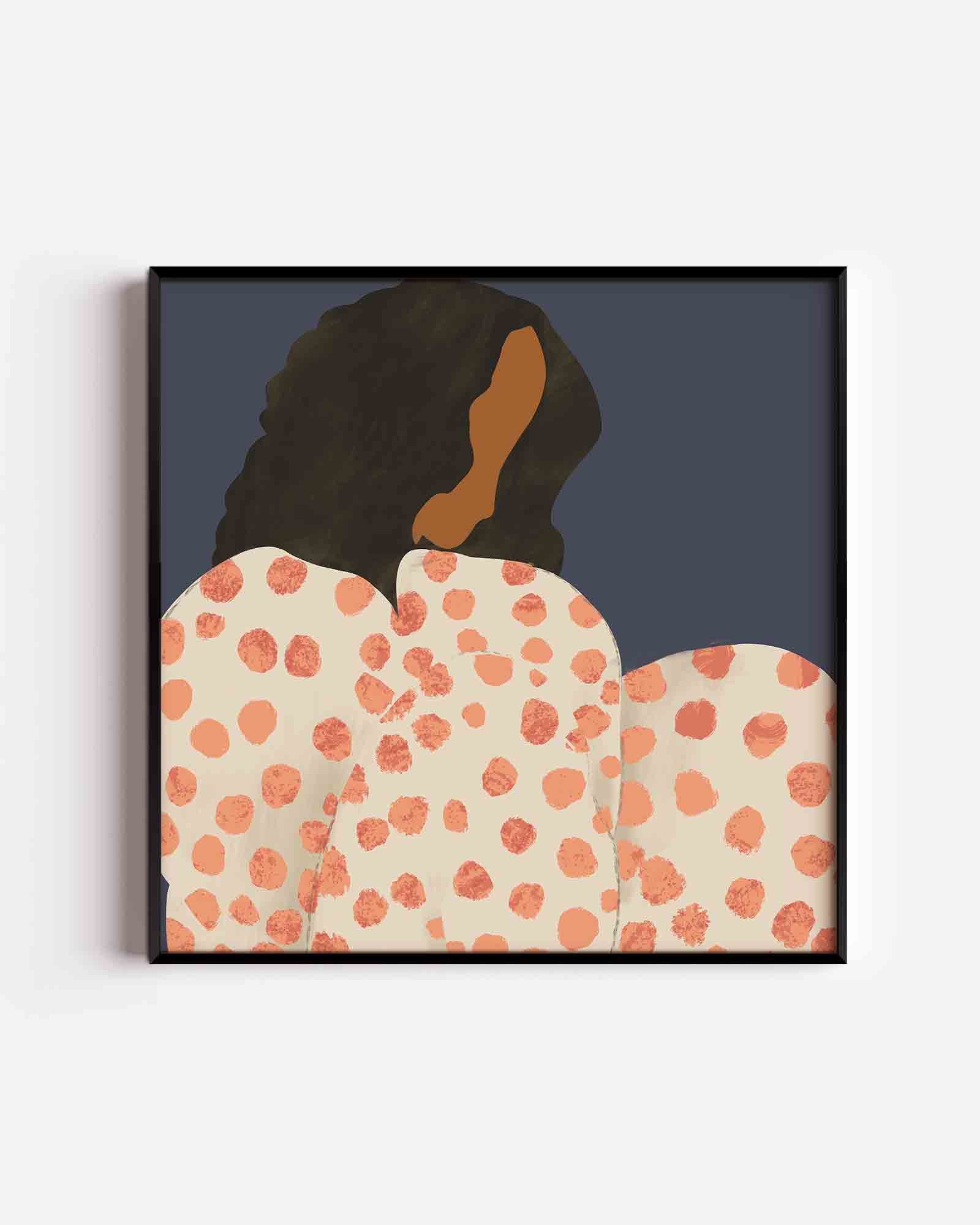 Vlekkenpatroon en silhouet Poster