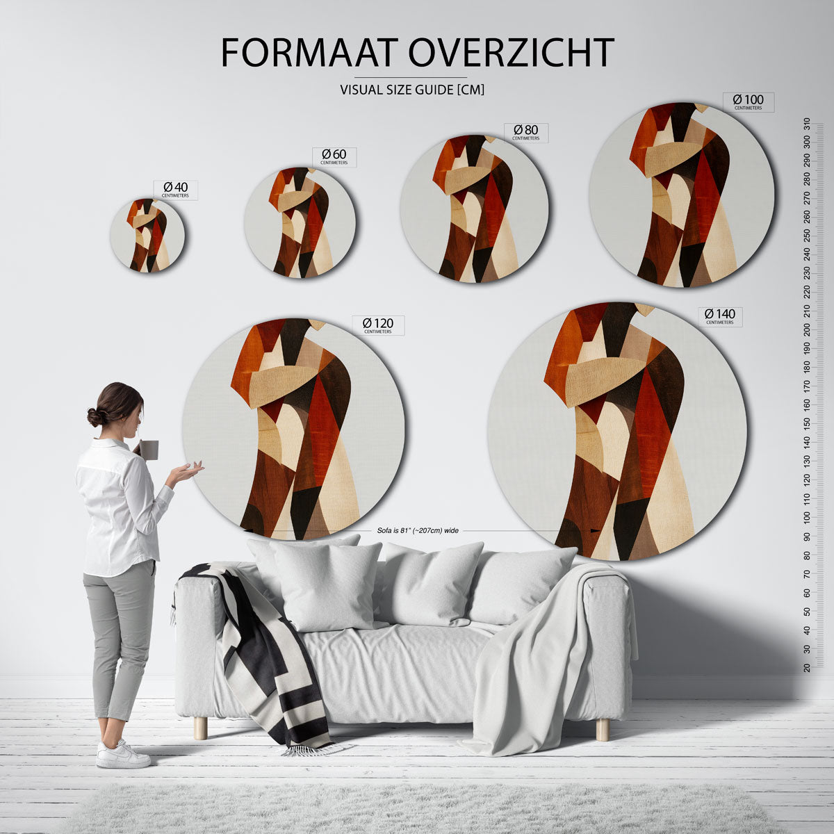 Abstracte figuur Muurcirkel