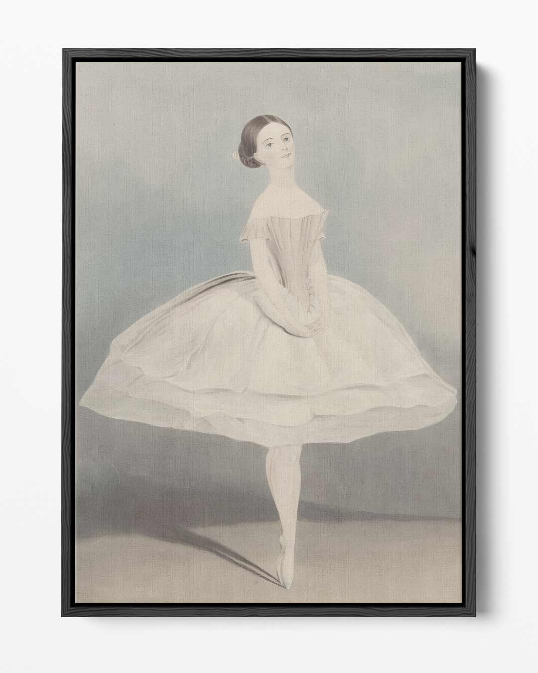 Elegante Ballerina in Rust Kunstwerk-canvas-dibond-plexiglas-wanddecoratie-WallArtistic
