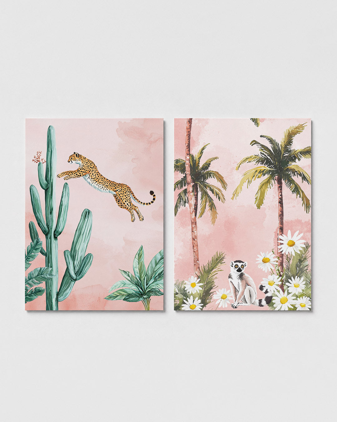 Sprong en cactus Posterset