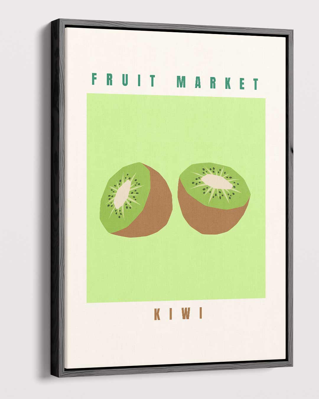 Kleurige Kiwi Kunstprint Kunstwerk-canvas-dibond-plexiglas-wanddecoratie-WallArtistic