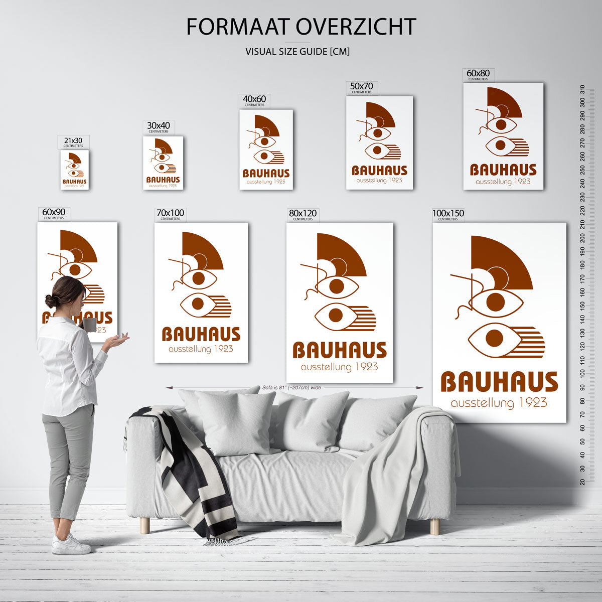 Oog en lijnen Poster