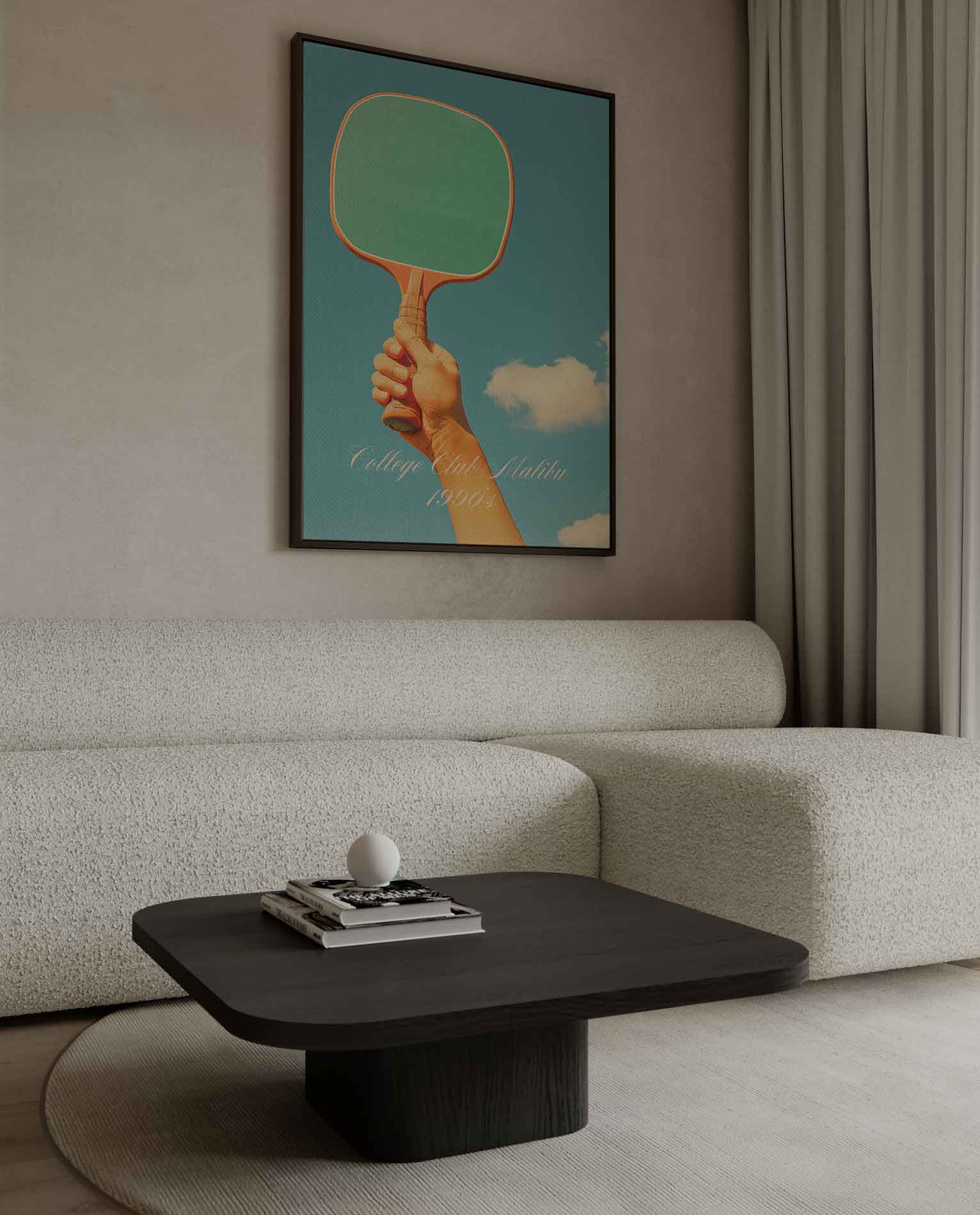 Vintage Tennis Racket Kunstwerk-canvas-dibond-plexiglas-wanddecoratie-WallArtistic