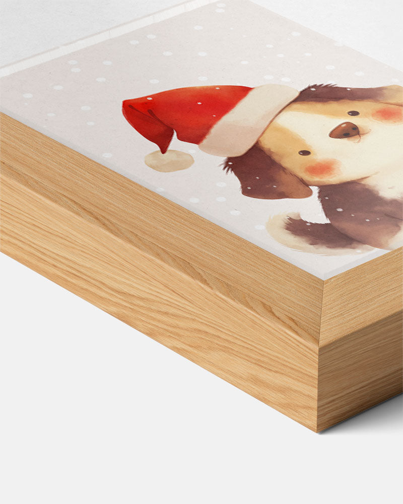 Schattige Kerst Puppy Poster