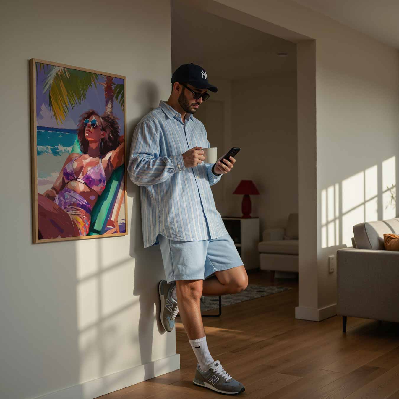 Zon, Zee en Zorgeloosheid Poster-WallArtistic