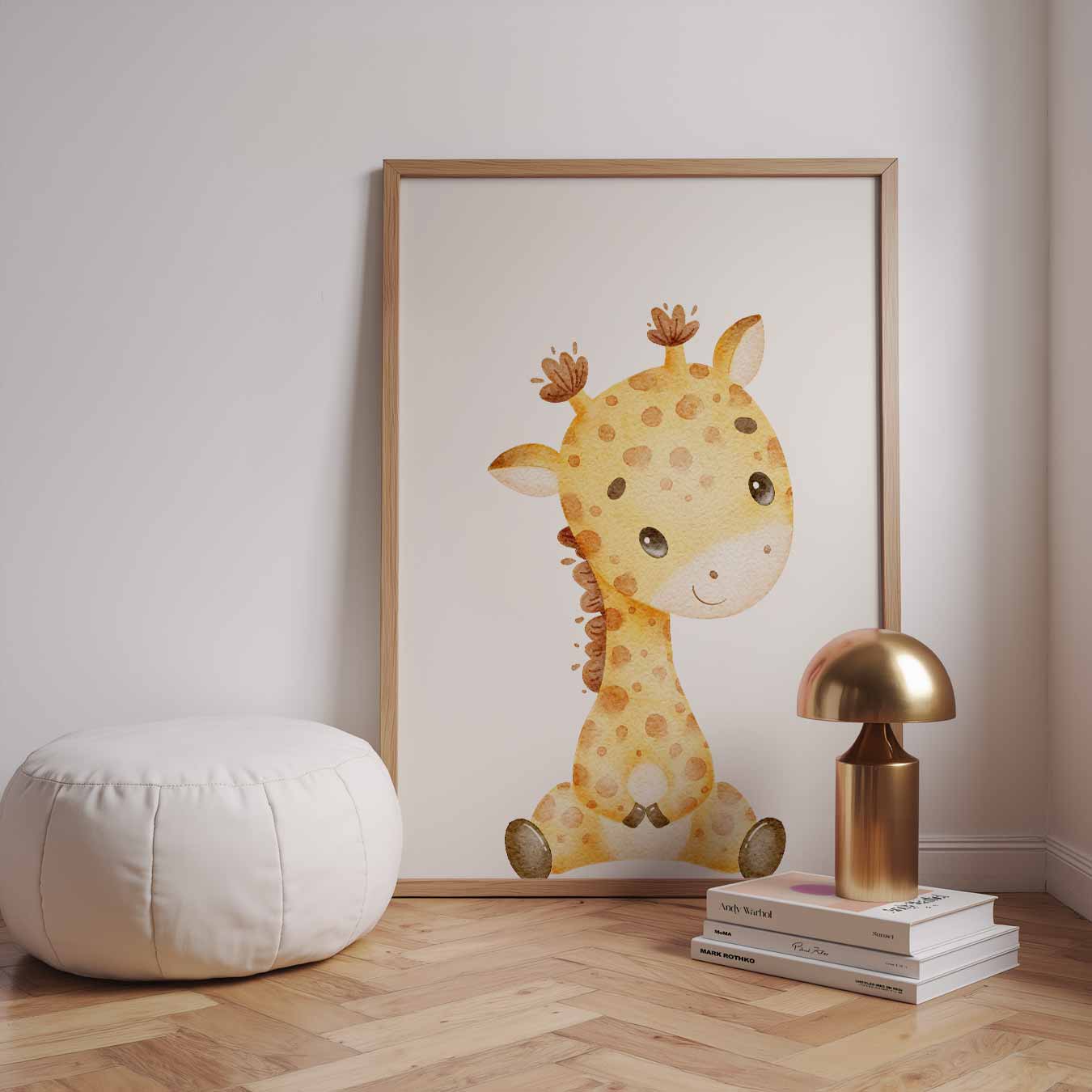 Schattige Giraffe Baby Kamer Poster-WallArtistic