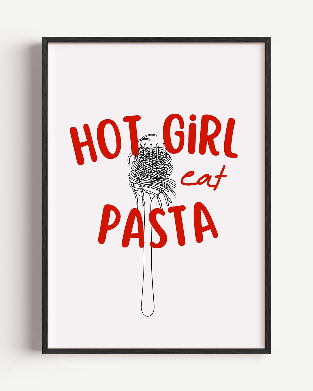 Hot Girl Pasta Poster-WallArtistic