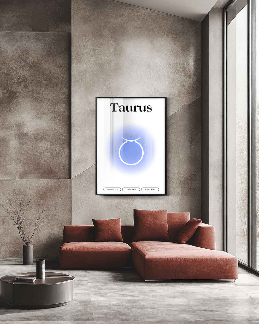 Taurus Zodiac Kunstwerk Kunstwerk-canvas-dibond-plexiglas-wanddecoratie-WallArtistic