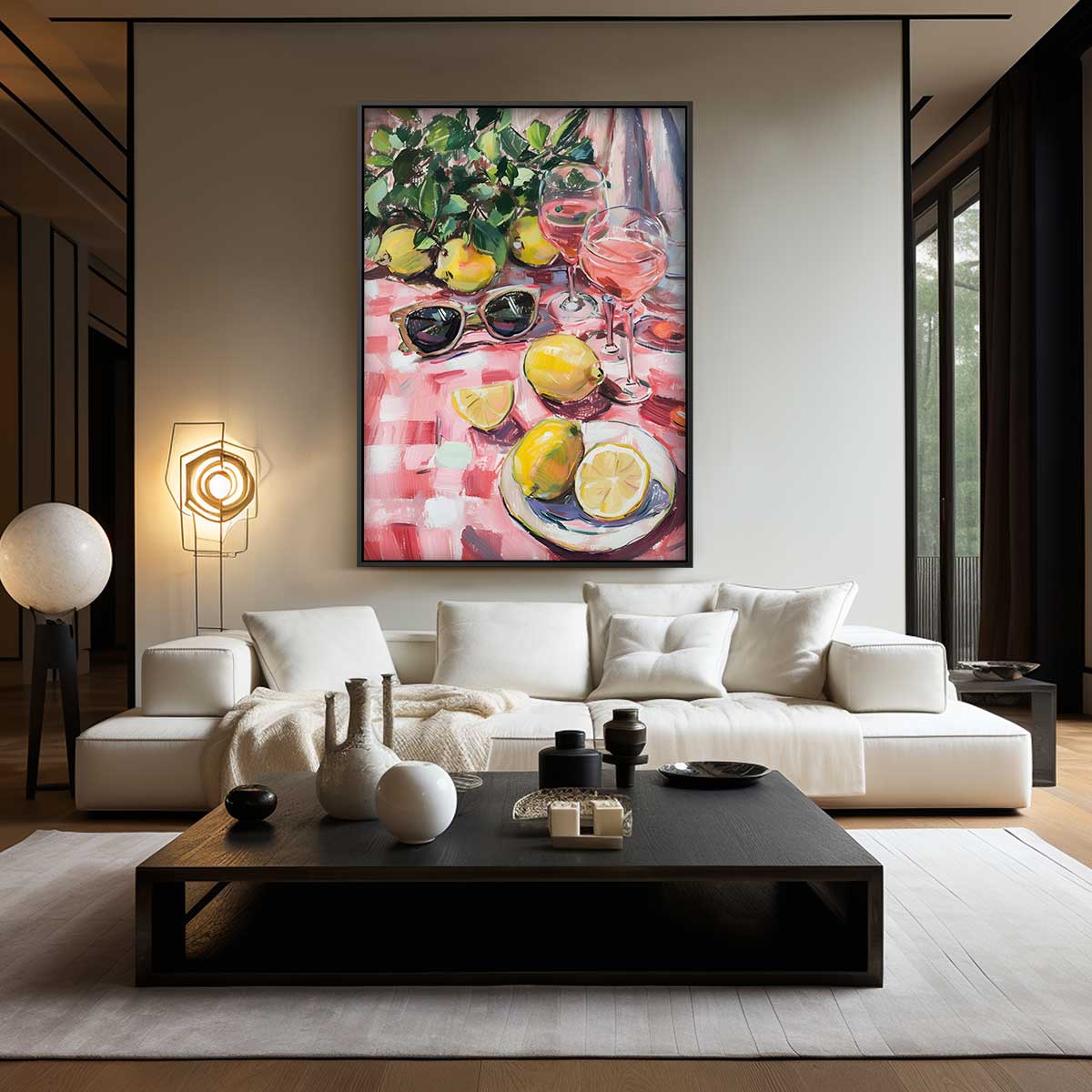 Zomerse Picknick Tafereel Kunstwerk-canvas-dibond-plexiglas-wanddecoratie-WallArtistic