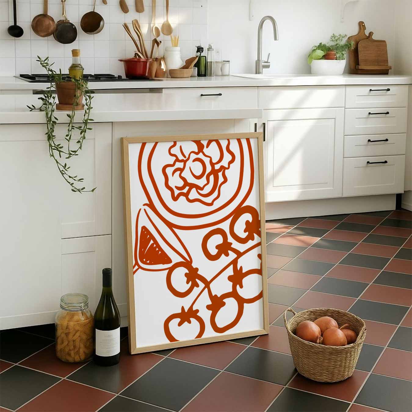 Moderne Keuken Illustratie Poster-WallArtistic