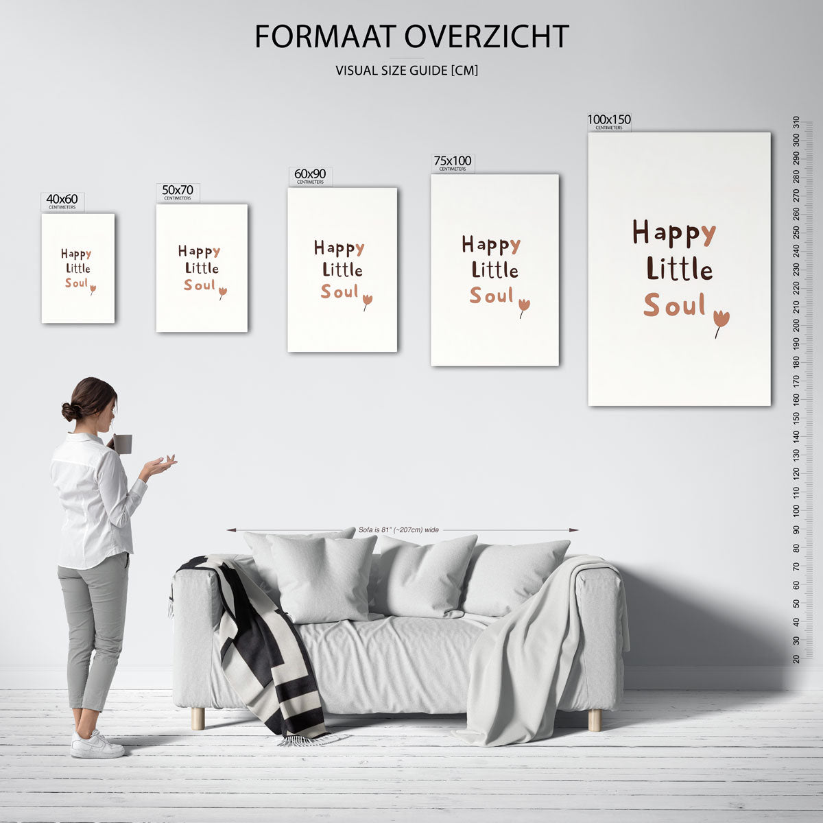 Vrolijke tekst Kunstwerk