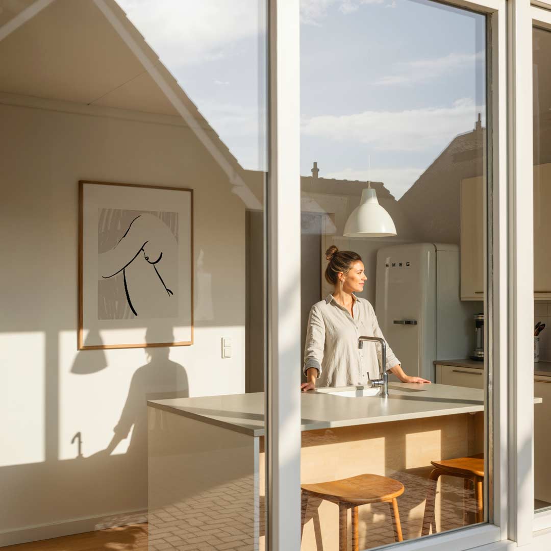 Artistieke Lijntekening Vrouwelijk Silhouet Poster-WallArtistic