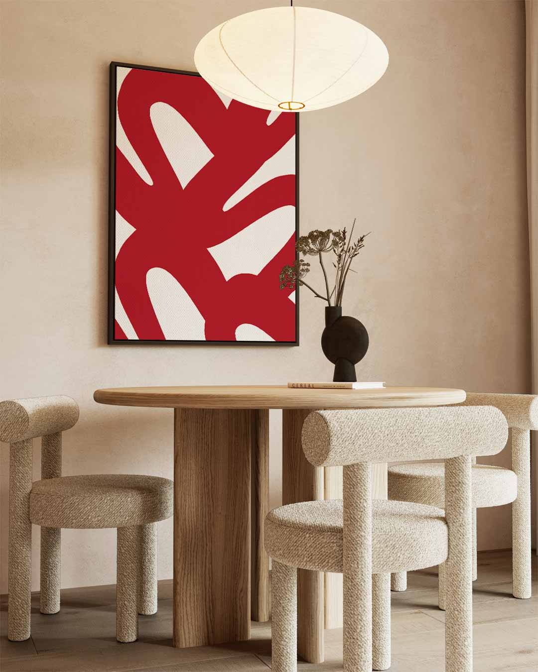 Rode Moderne Wandkunst Kunstwerk-canvas-dibond-plexiglas-wanddecoratie-WallArtistic