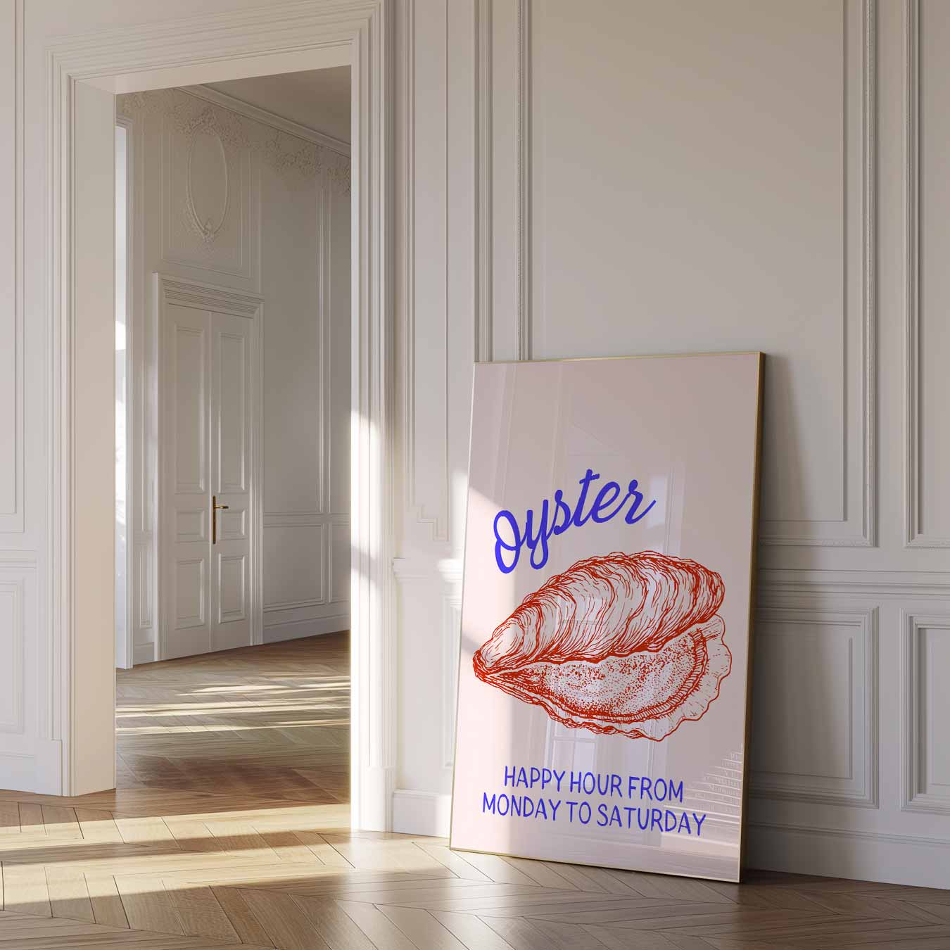 Stijlvolle Oester Happy Hour Poster