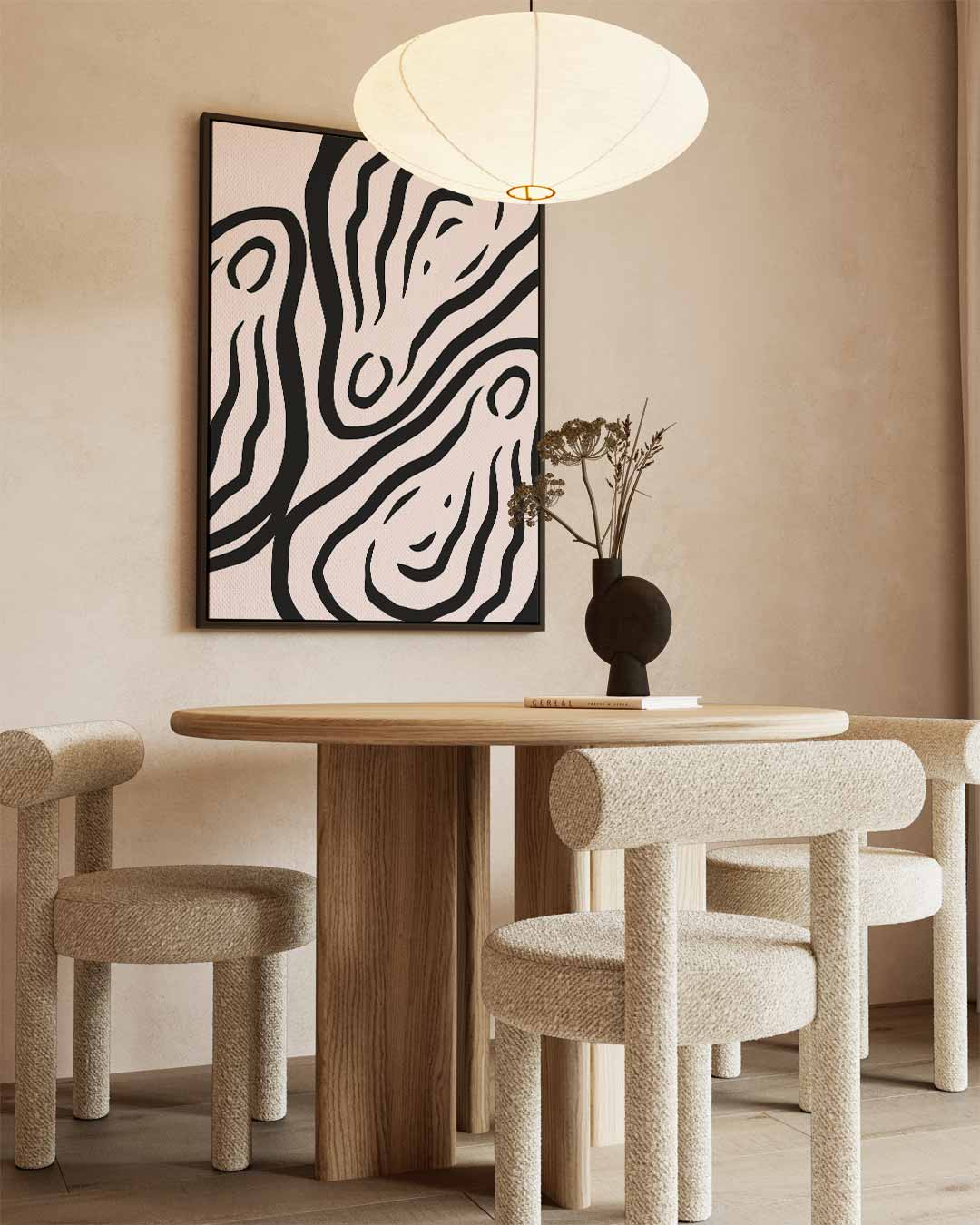 Abstracte Golfpatronen Kunstwerk-canvas-dibond-plexiglas-wanddecoratie-WallArtistic