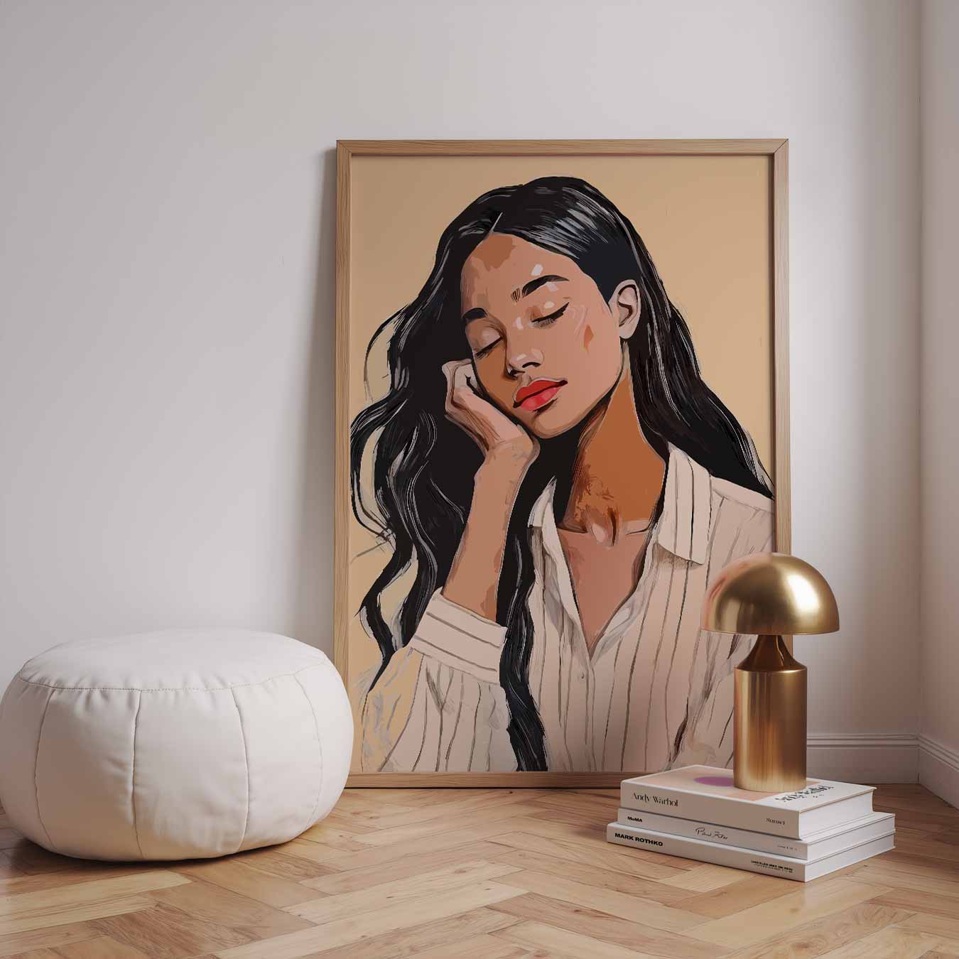 Dromerige Vrouw Portret Poster