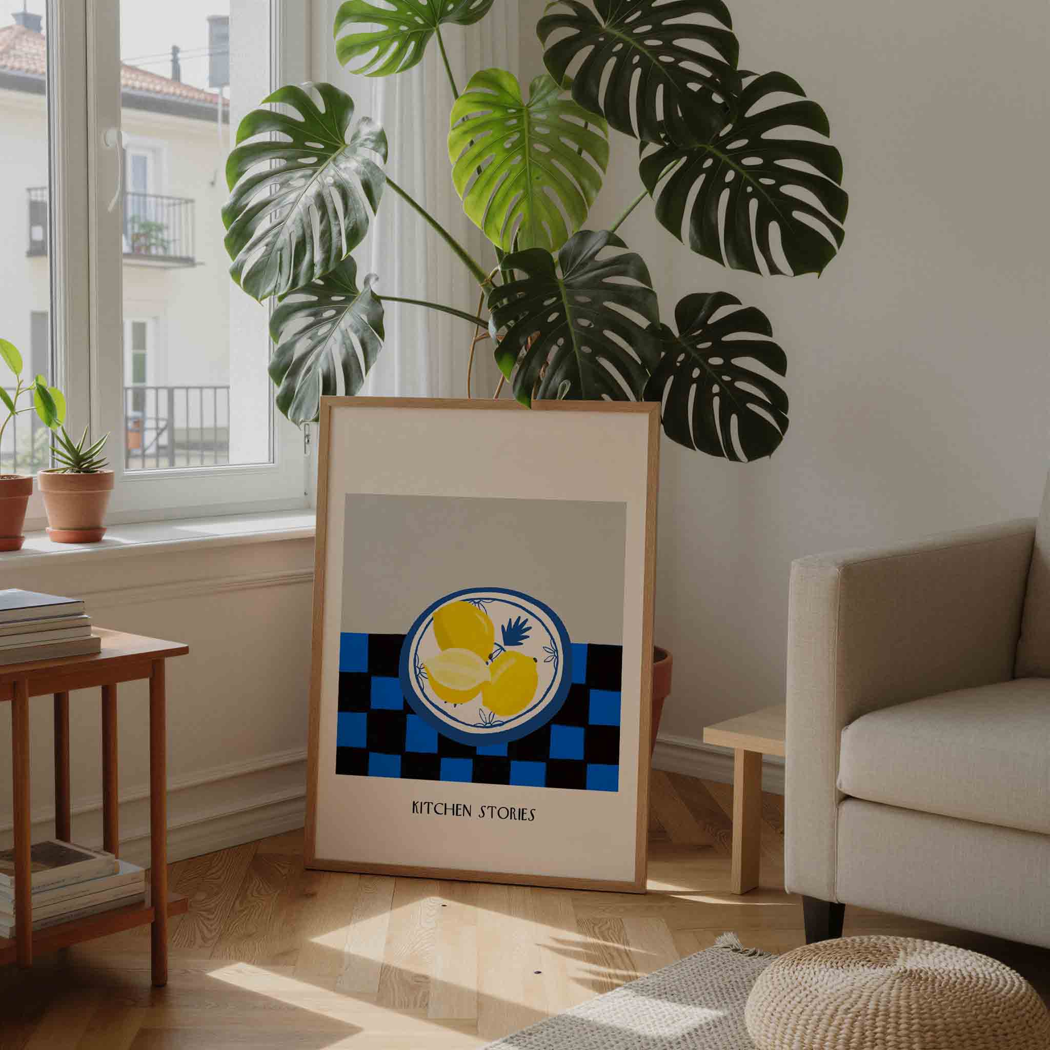 Citroenen op bord Poster
