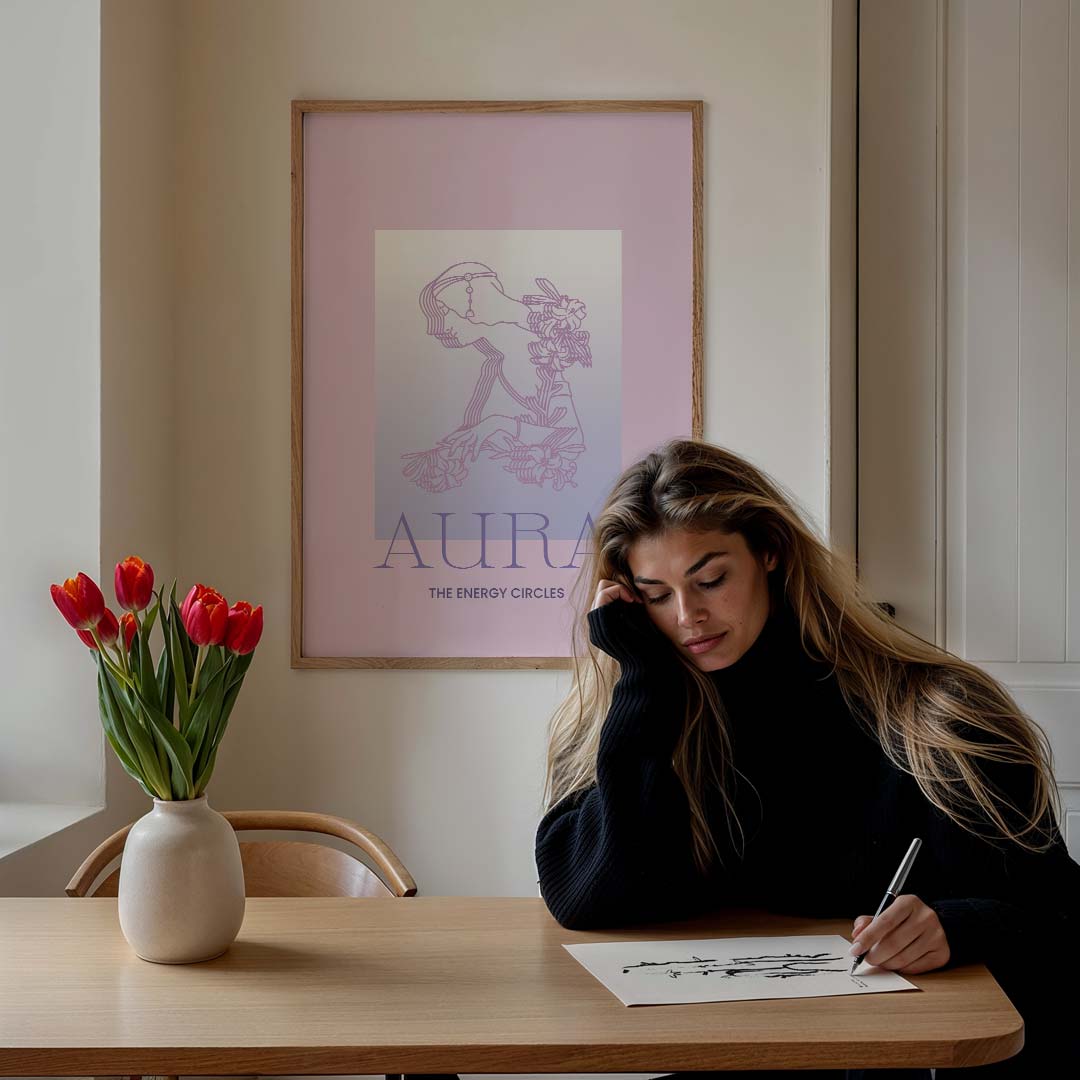 Aura Vrouwelijke Energie Poster-WallArtistic