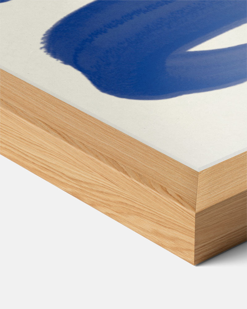 Abstracte Blauwe Streken Kunstposter-WallArtistic