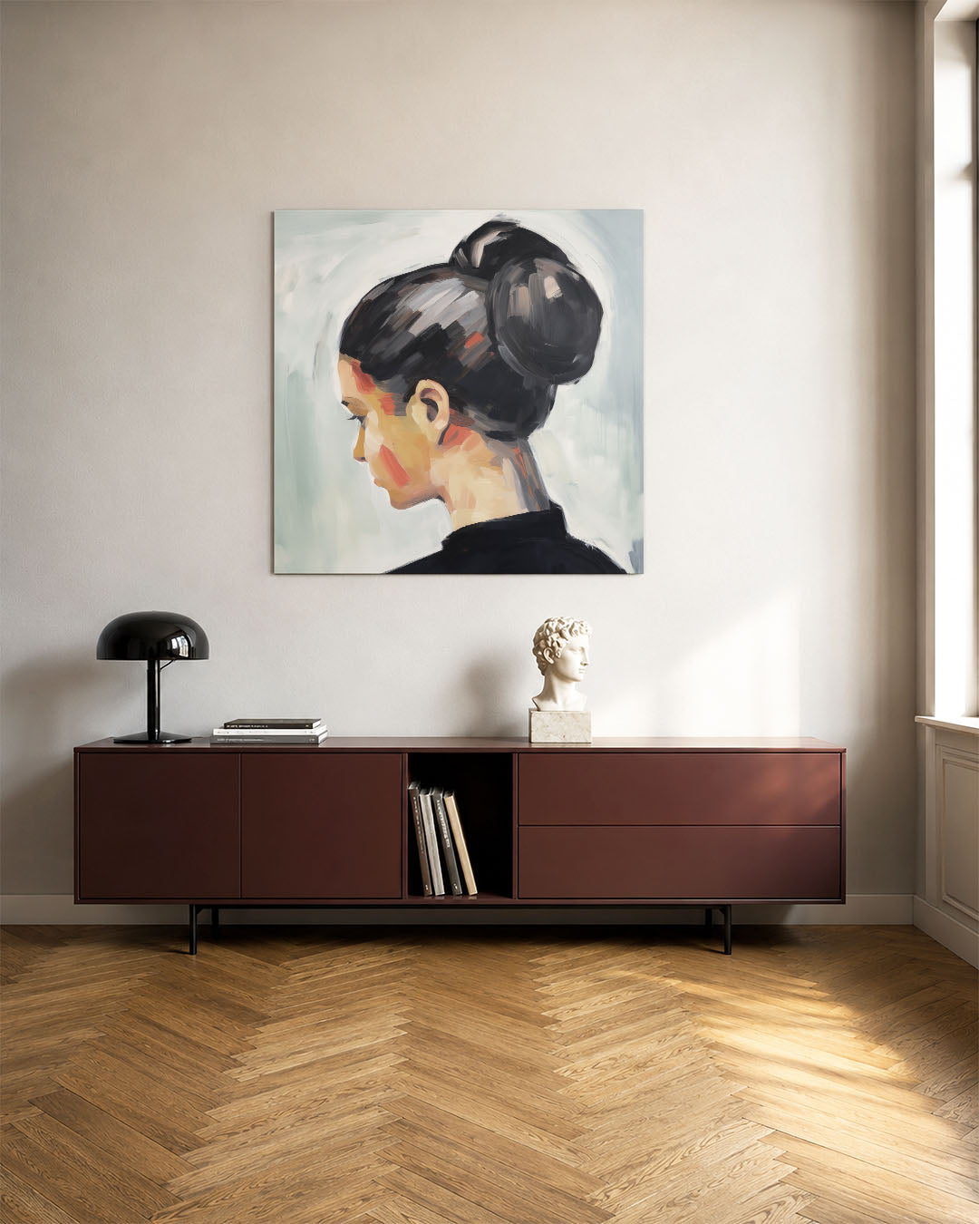Portret met zachte tinten Kunstwerk