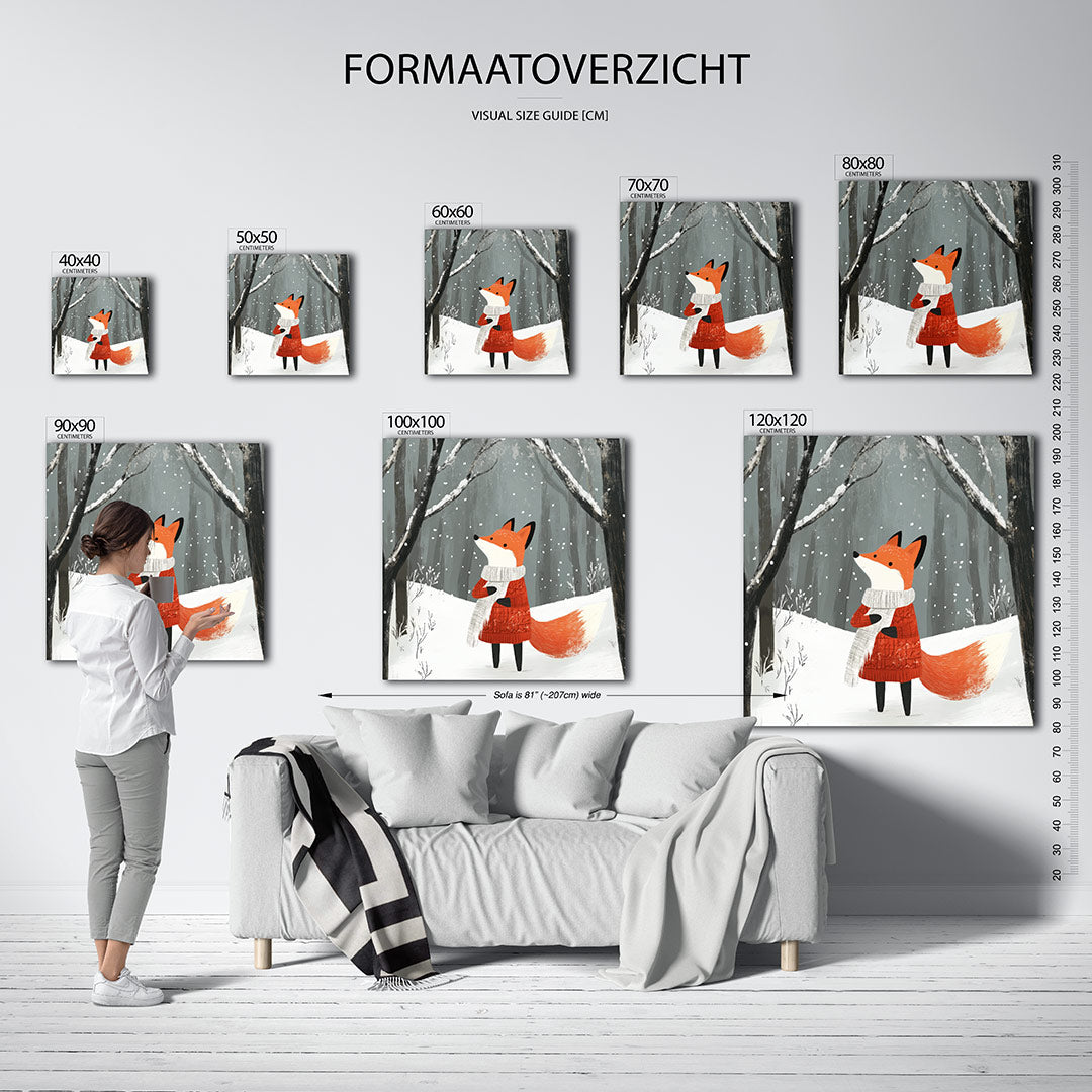 Dromerige wintervos Kunstwerk