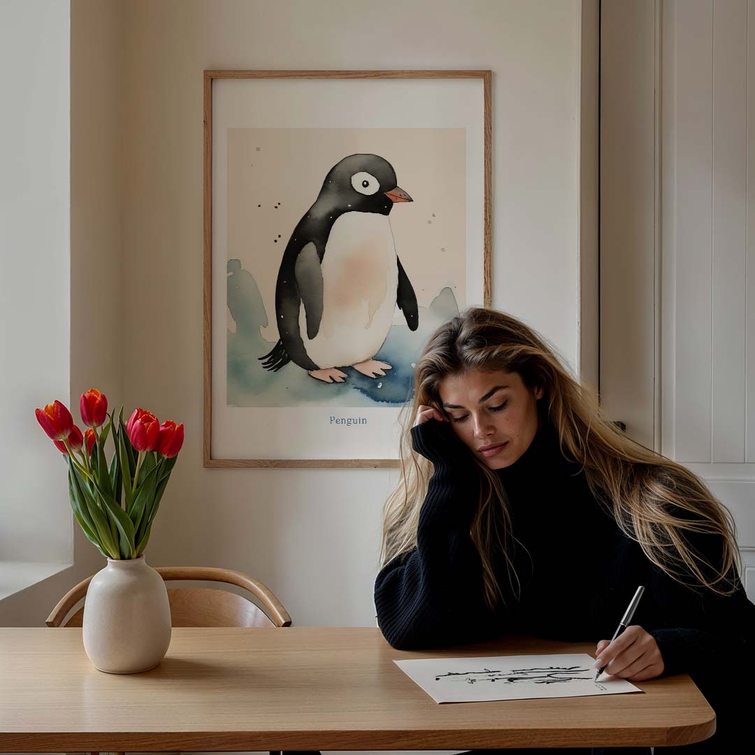 Schattige Pinguïn Poster-WallArtistic