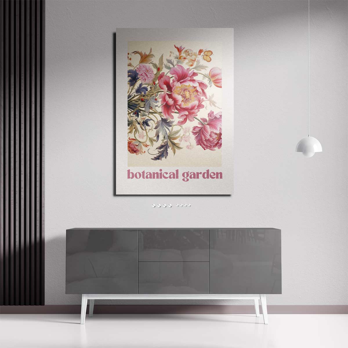Kleurrijke Bloementuin Kunstwerk-canvas-dibond-plexiglas-wanddecoratie-WallArtistic