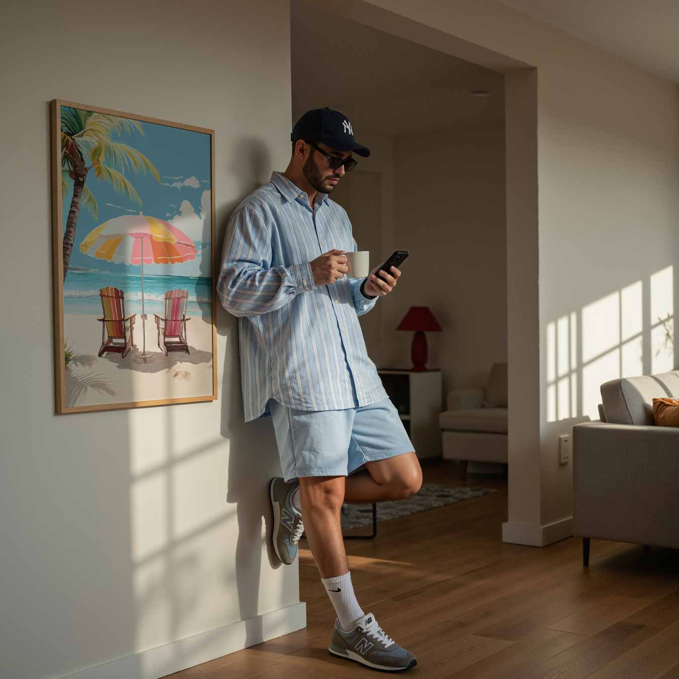 Zonnige Strandoase Poster-WallArtistic