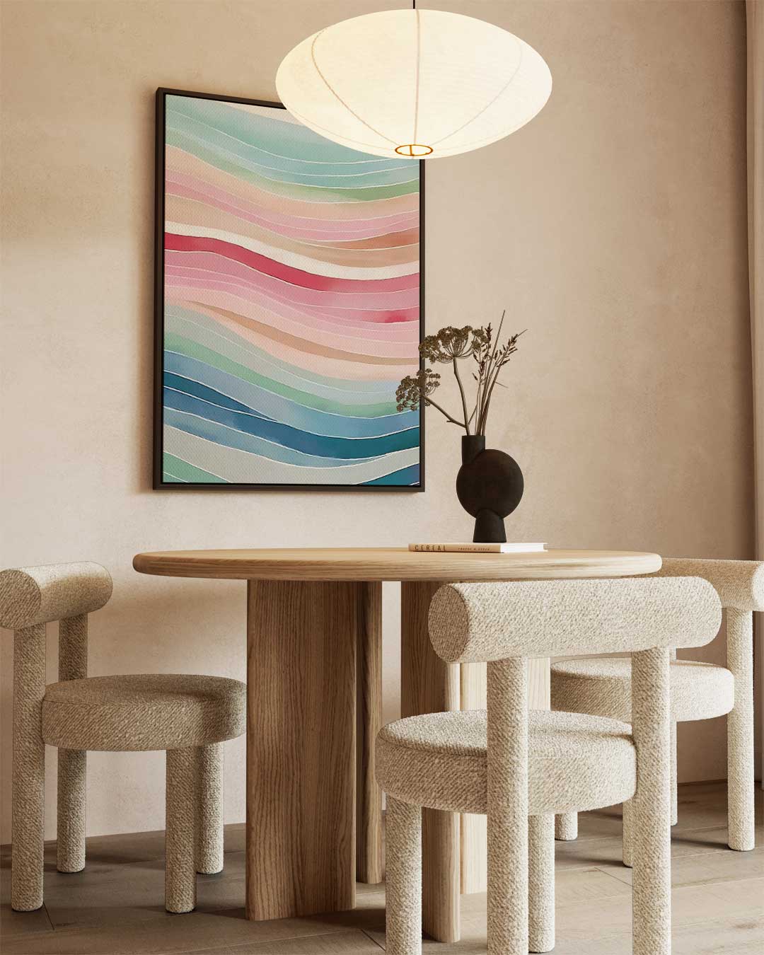 Kleurrijke Golven Kunstwerk-canvas-dibond-plexiglas-wanddecoratie-WallArtistic