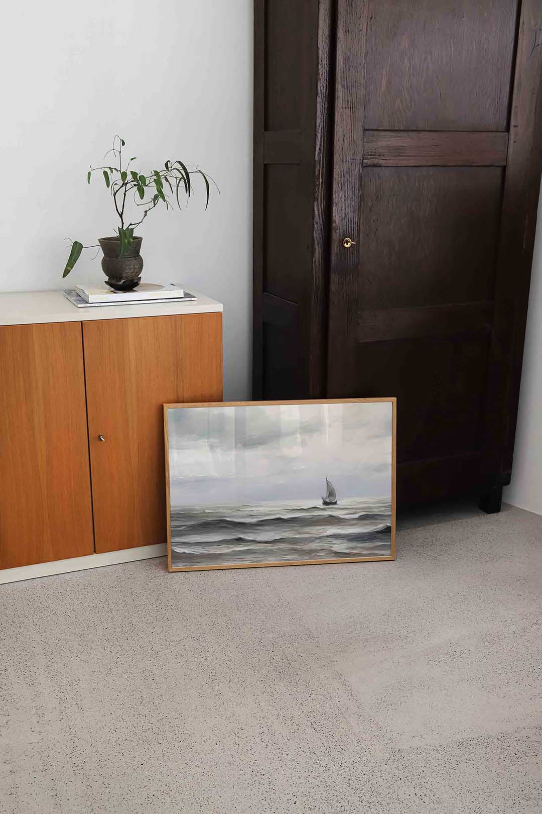 Zeilboot op zee Poster