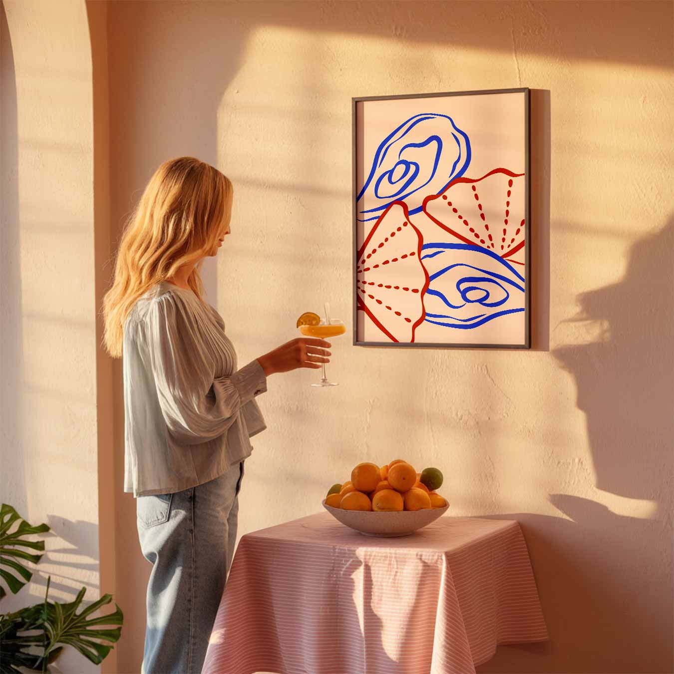 Levendige Schelpenkunst Poster-WallArtistic