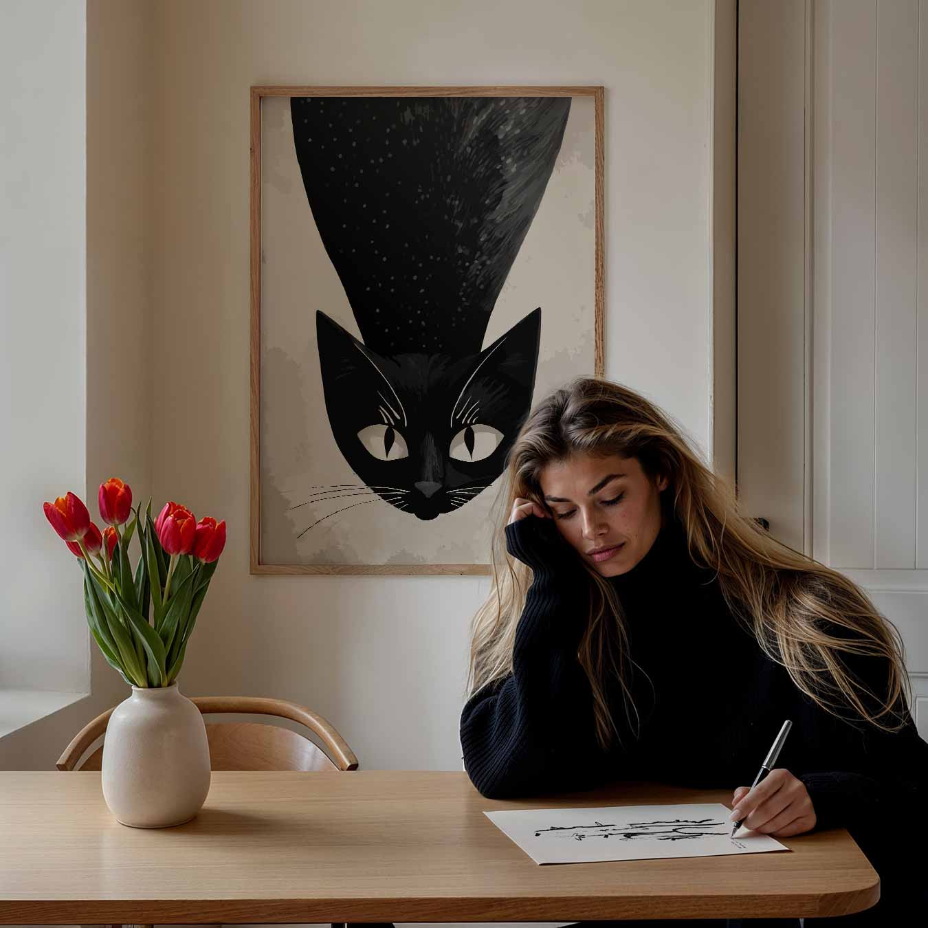 Stijlvolle Kattenposter