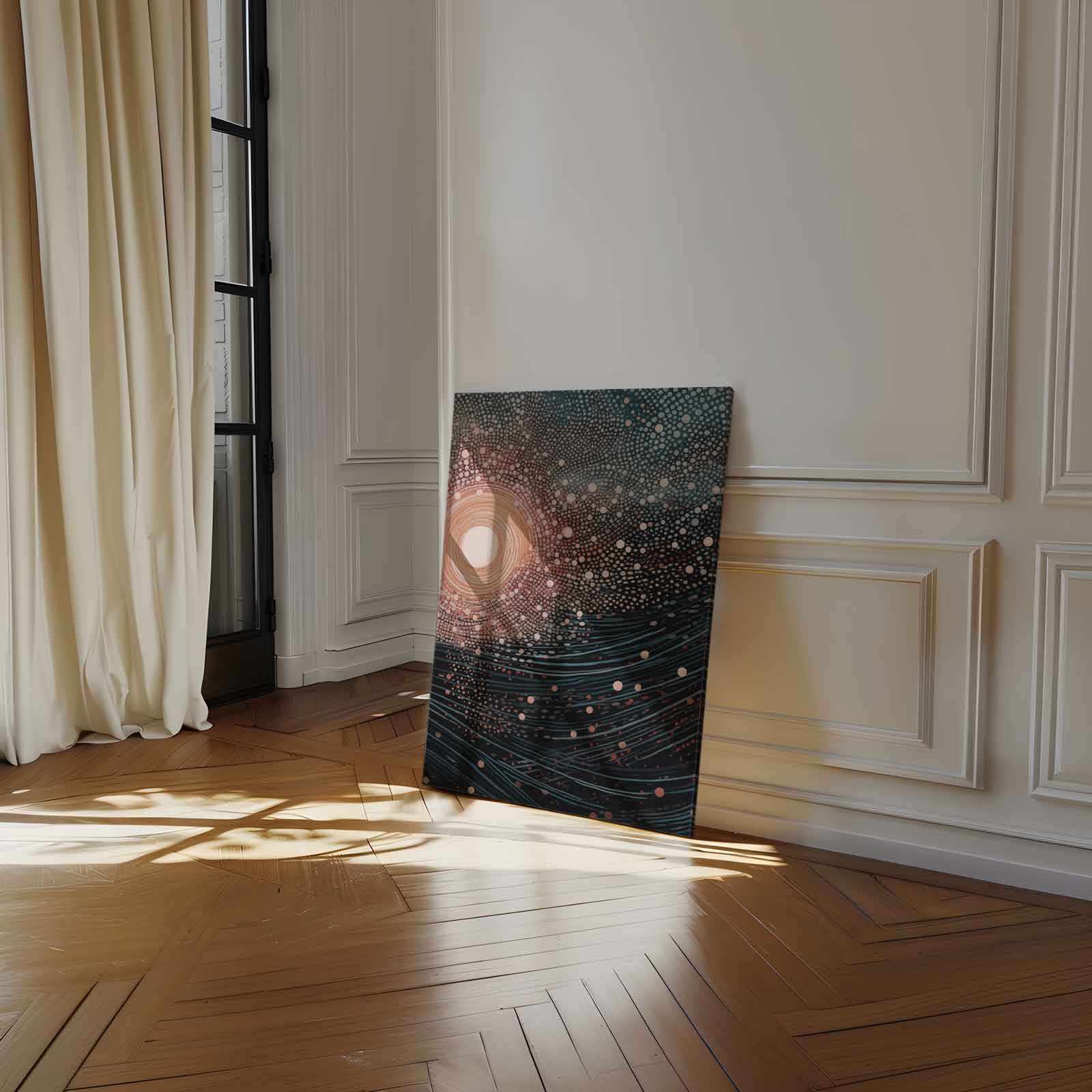 Dansende Sterrenhemel Kunstwerk-canvas-dibond-plexiglas-wanddecoratie-WallArtistic
