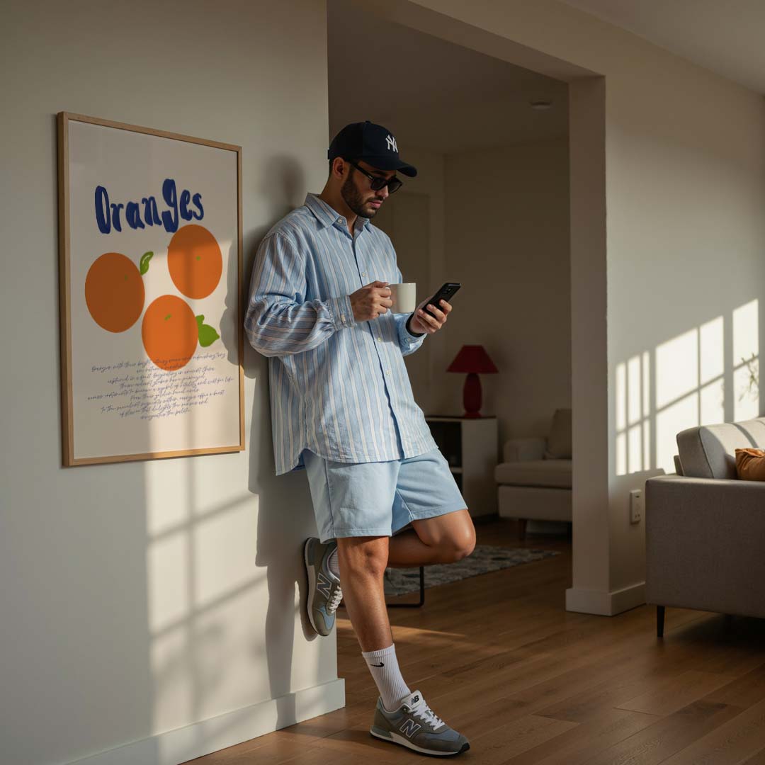 Zonnige Citrus Kunstposter-WallArtistic