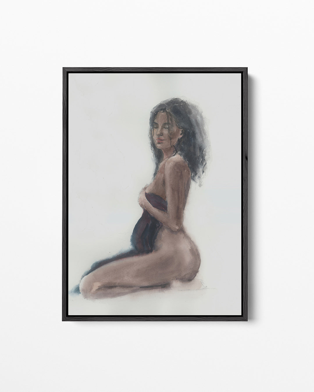 Zittende vrouwelijke vorm Kunstwerk