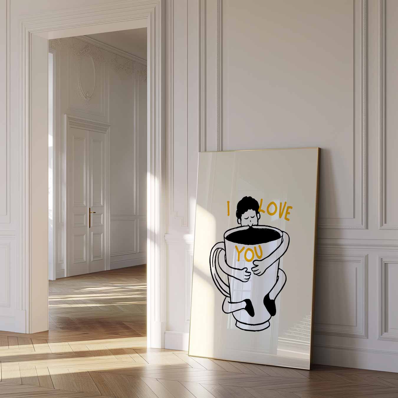 Knuffelige Koffieposter-WallArtistic