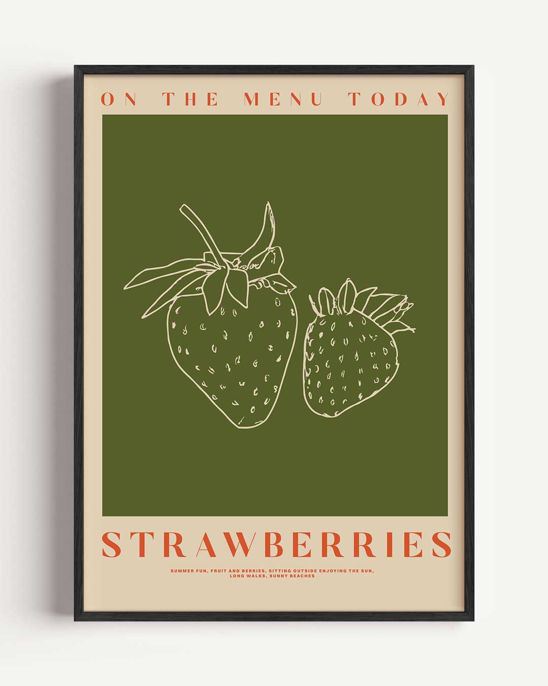 Zomerse Aardbeien Poster-WallArtistic