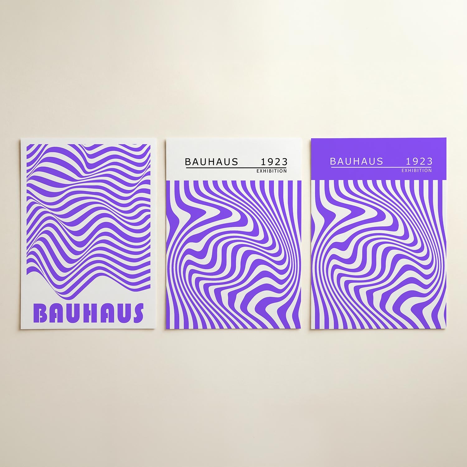 Golvend lijnenspel Posterset