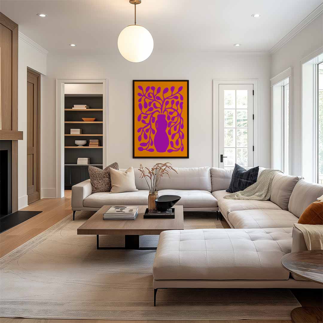 Vrolijk Botanisch Schouwspel Kunstwerk-canvas-dibond-plexiglas-wanddecoratie-WallArtistic