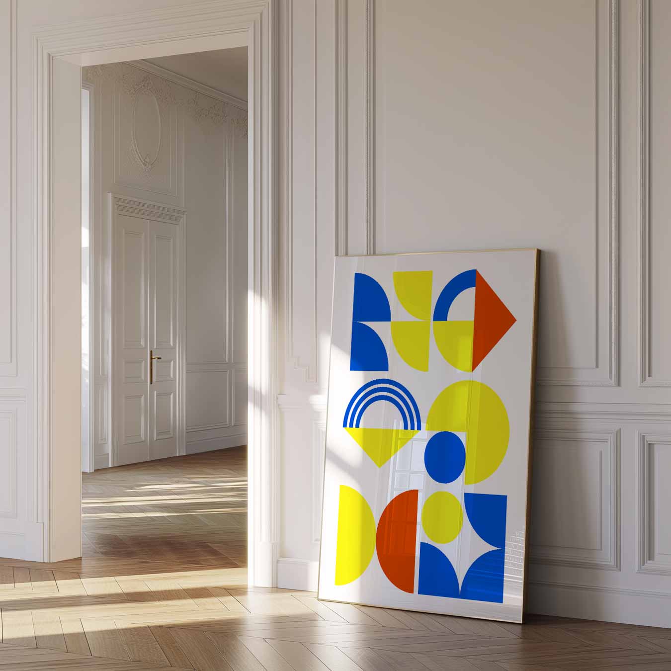 Kleurrijke Geometrische Kunstposter-WallArtistic