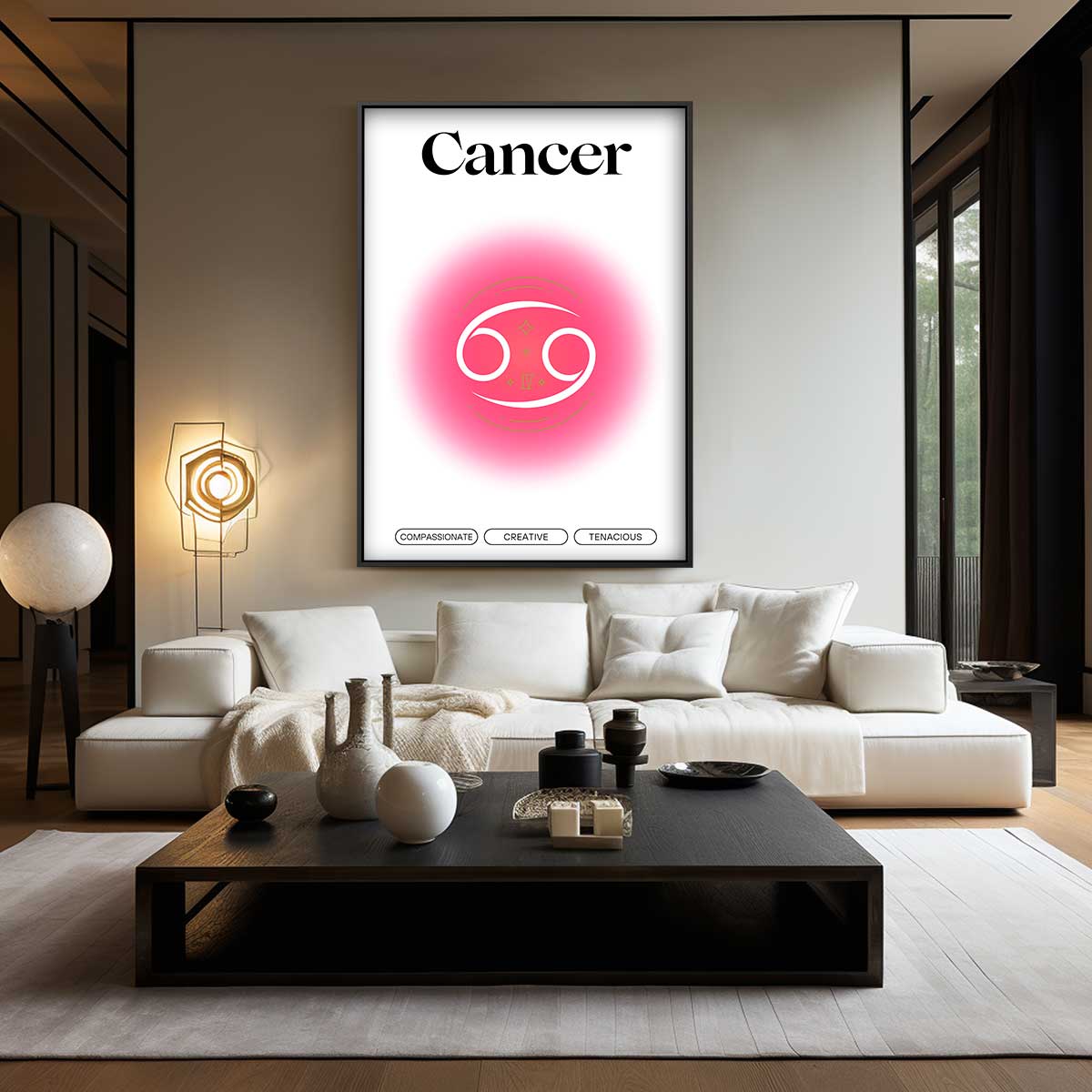 Sterrenbeeld Kreeft Wanddecoratie Kunstwerk-canvas-dibond-plexiglas-wanddecoratie-WallArtistic