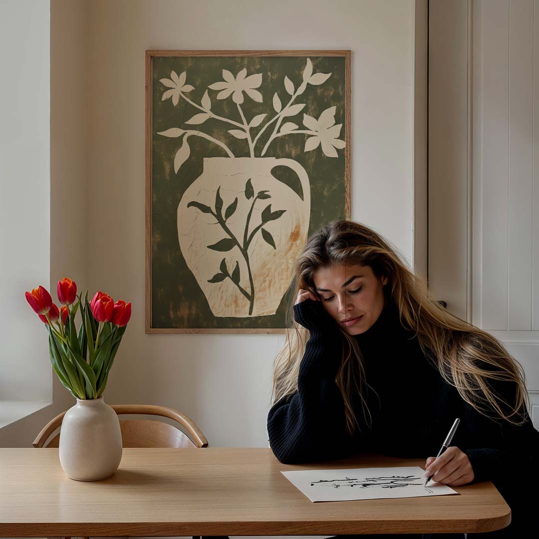 Bloemenvaas Poster-WallArtistic