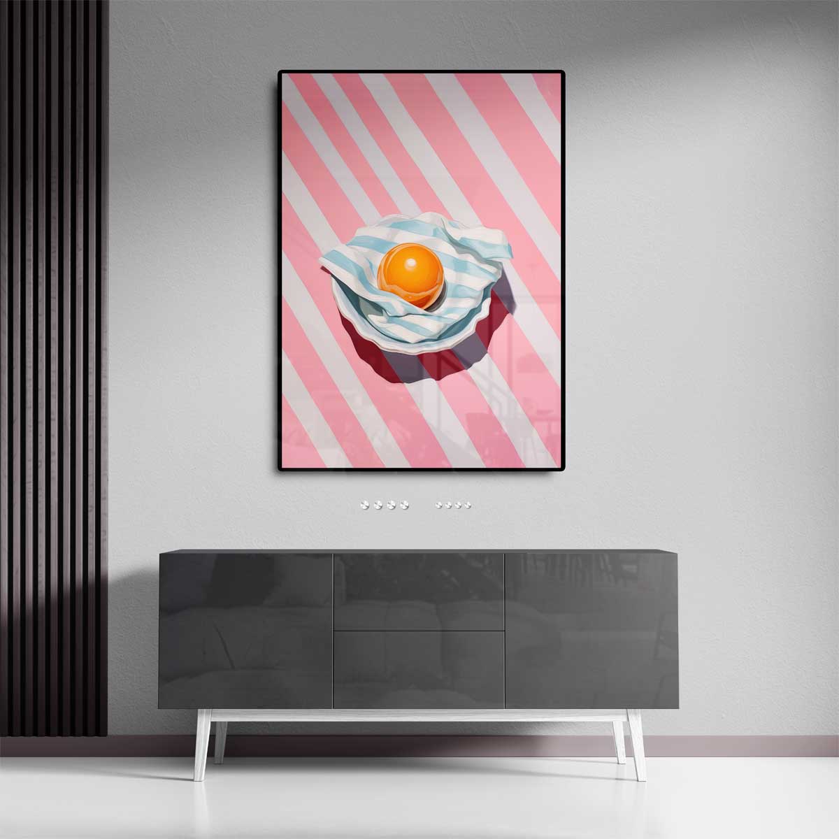 Zomerse Vrucht in Strepen Kunstwerk-canvas-dibond-plexiglas-wanddecoratie-WallArtistic