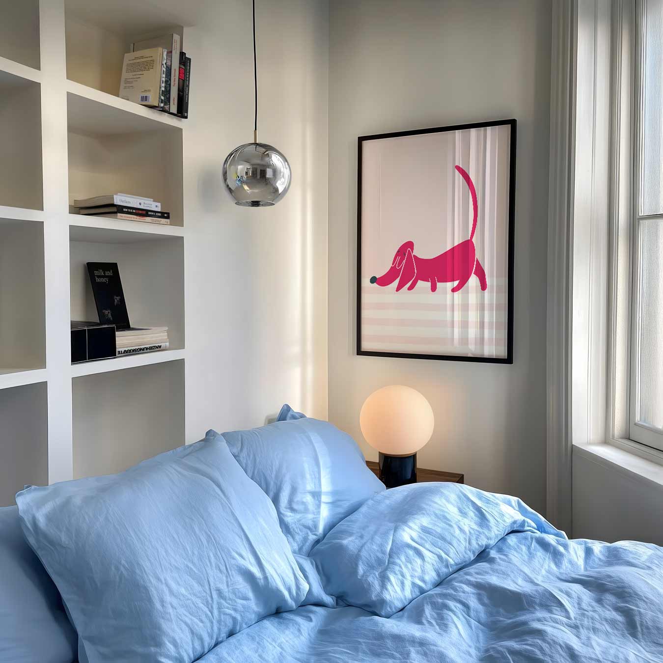 Vrolijke Teckel Illustratie Poster