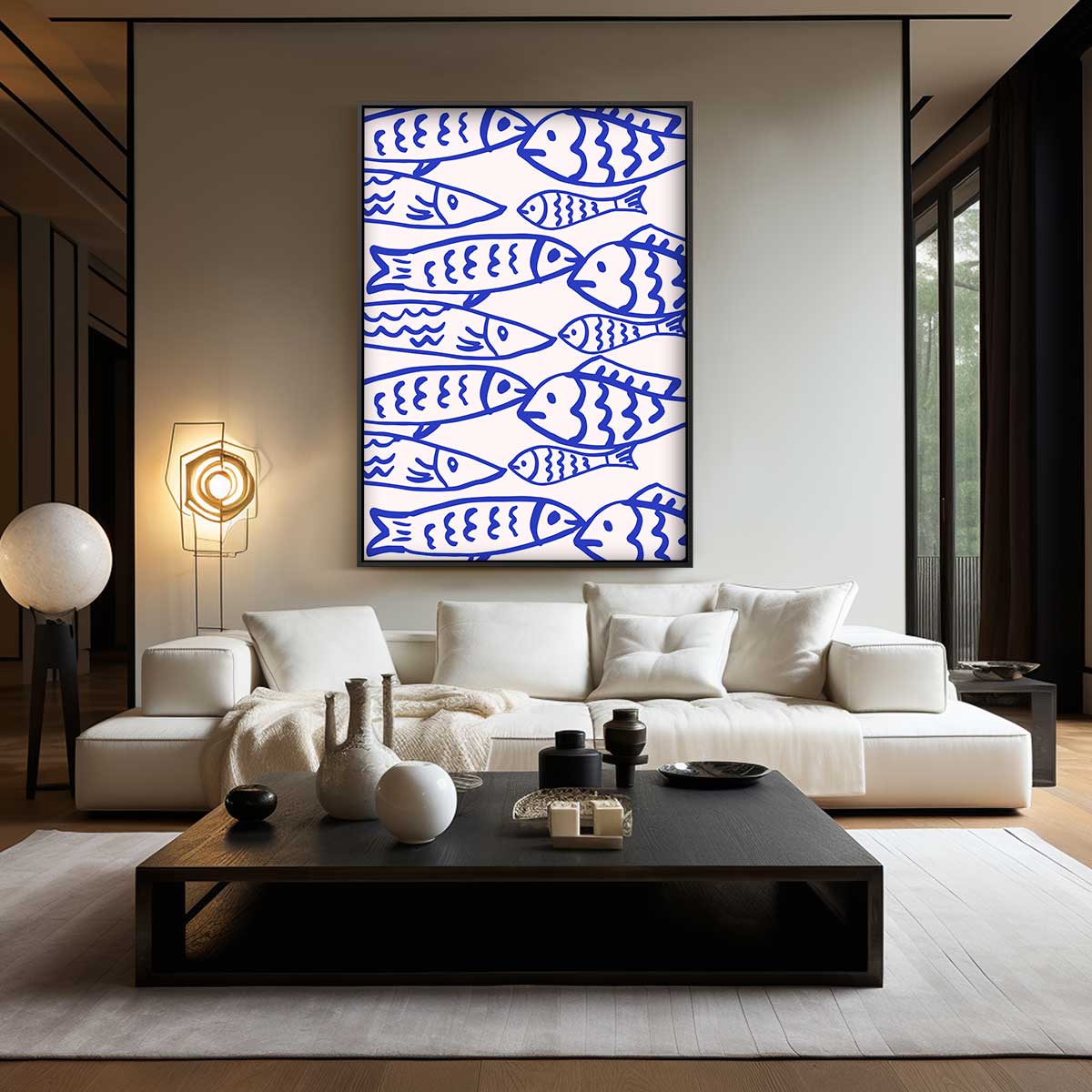 Zwemmen in Stijl Kunstwerk-canvas-dibond-plexiglas-wanddecoratie-WallArtistic