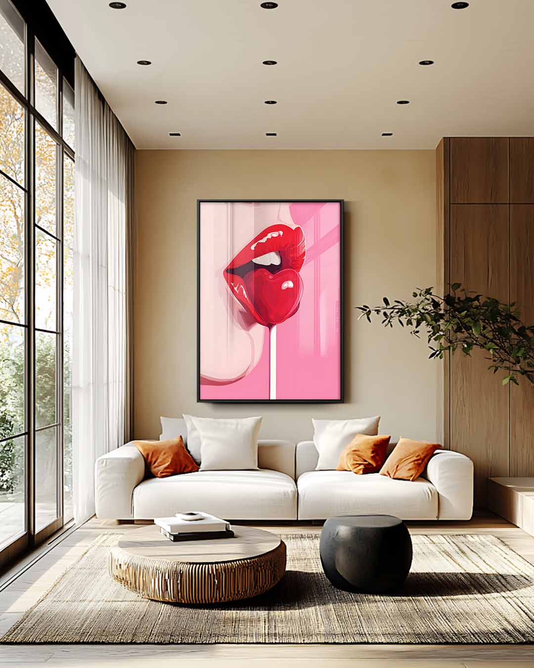 Sweet Temptation Pop Art Kunstwerk-canvas-dibond-plexiglas-wanddecoratie-WallArtistic