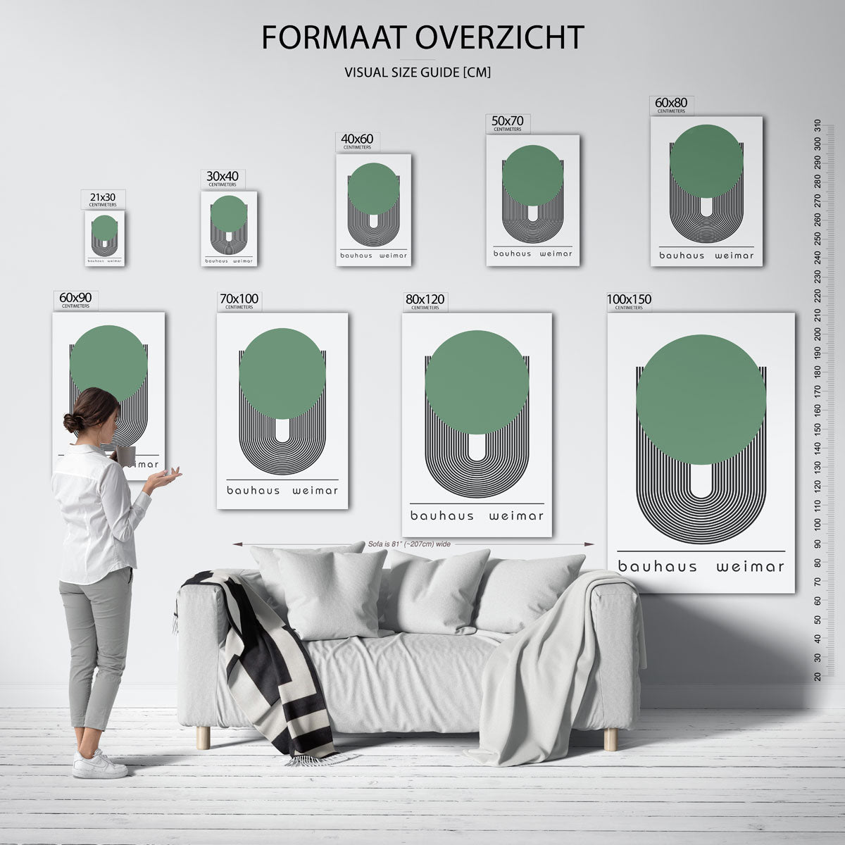 Cirkel en lijnen Poster