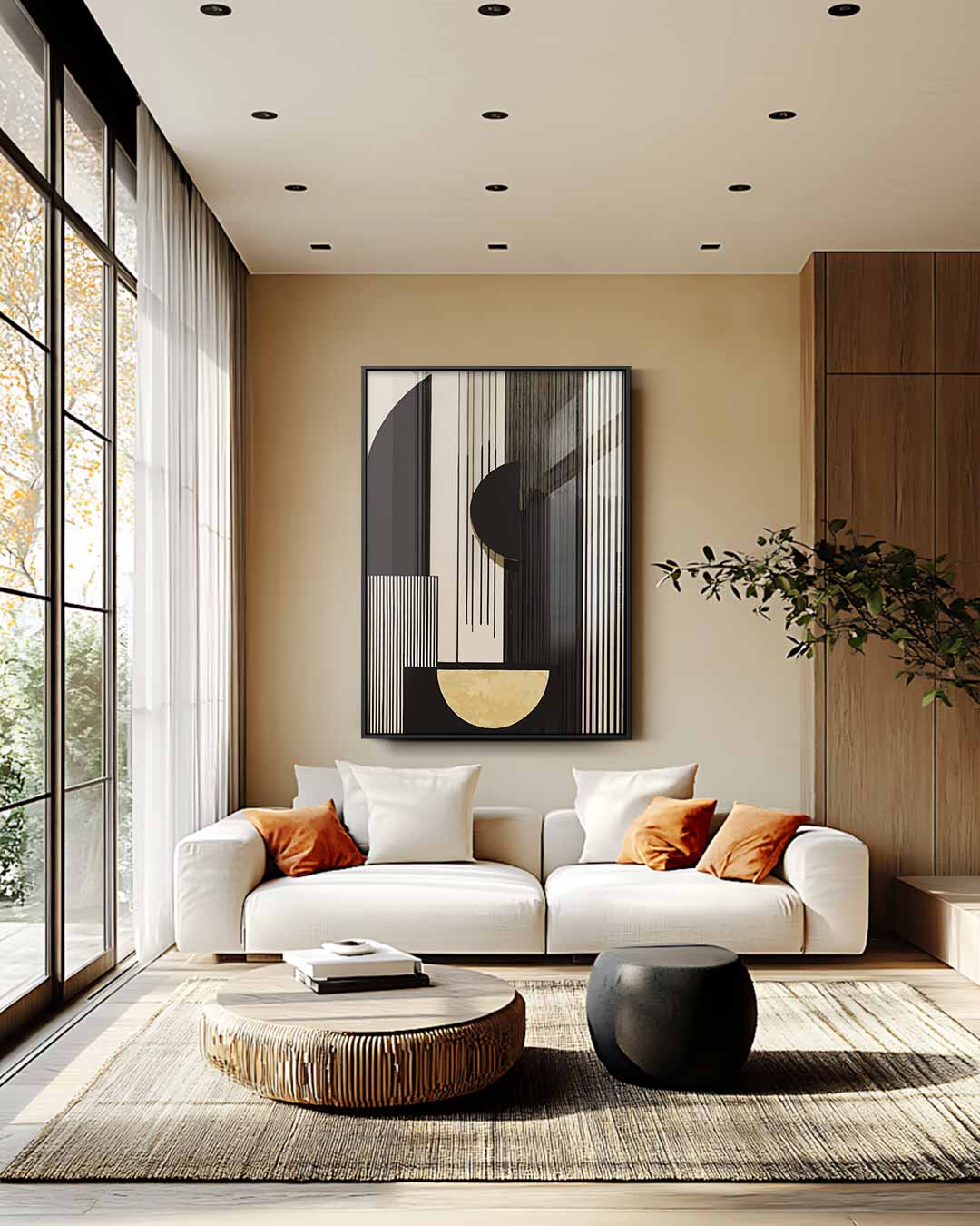 Modern Geometrisch Kunstwerk Kunstwerk-canvas-dibond-plexiglas-wanddecoratie-WallArtistic