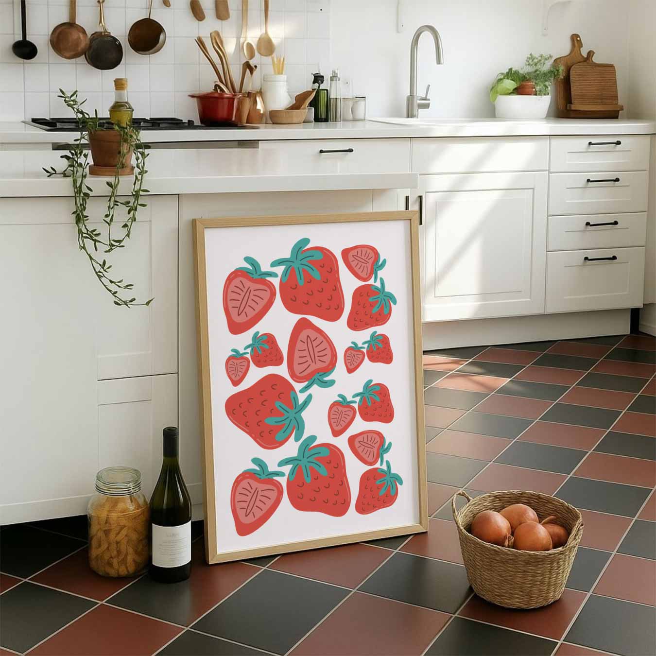 Lieve Aardbeien Poster-WallArtistic