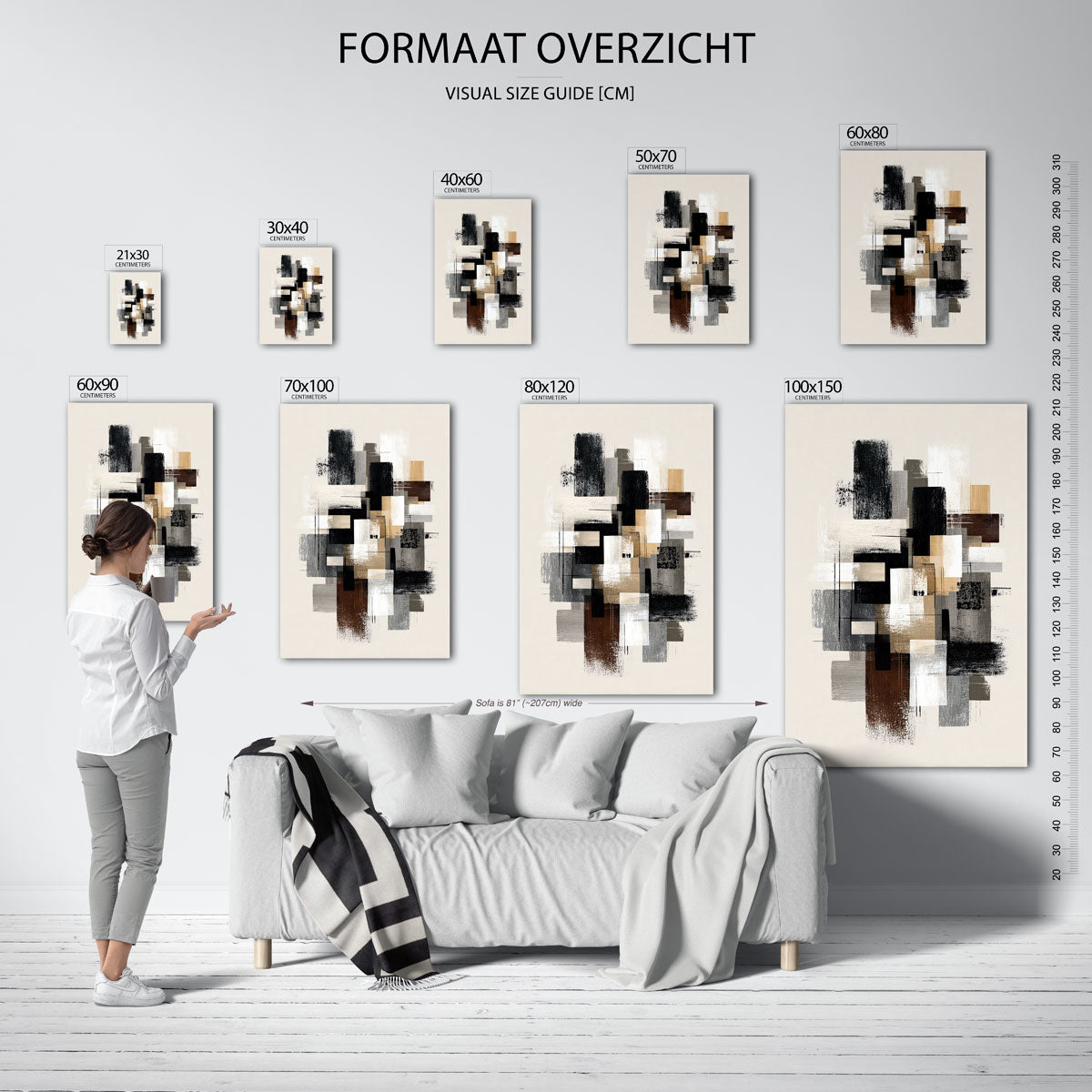 Abstracte rechthoeken Poster